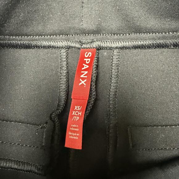 SPANX Pants Womens XS Black Pull On Ponte Slim Straight High Rise Office Work - Picture 4 of 10
